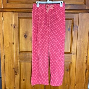 Lands’ End Girls Pink Polka Dot Pajama Pants